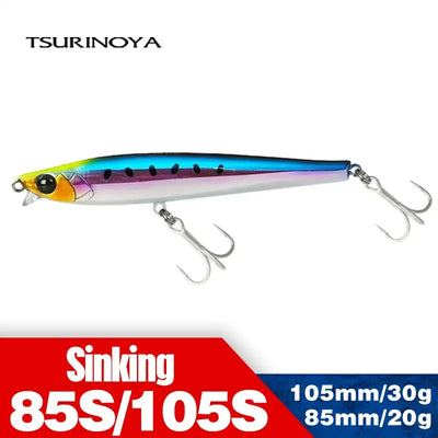TSURINOYA 85S 105S Short Lip Heavy Fishing Lure Sinking Pencil AIRAZOR 85mm 20g 105mm 30g Long Casting Lipless Sea Fishing Lure -  - Cast N Go