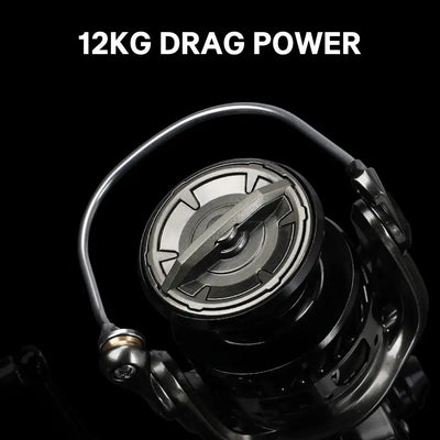 Spinning reel front drag dial with circular drag adjustment