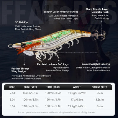 Kingdom EGI PRO Squid Jig – Magnetic Long Cast Luminous | Size 2.5 3.0 3.5 | 6 Colours