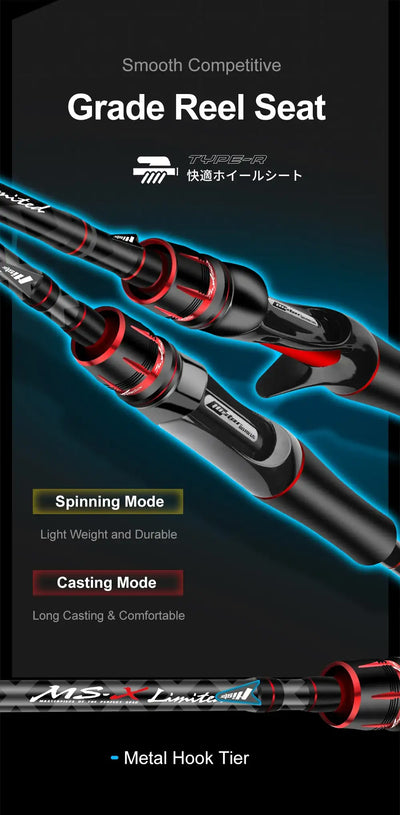HISTAR MS-XII Two-Tip Carbon Fishing Rod