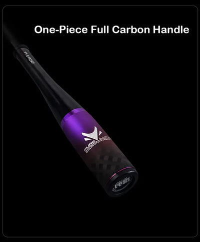 Fishing rod handle, black and purple one-piece full carbon grip