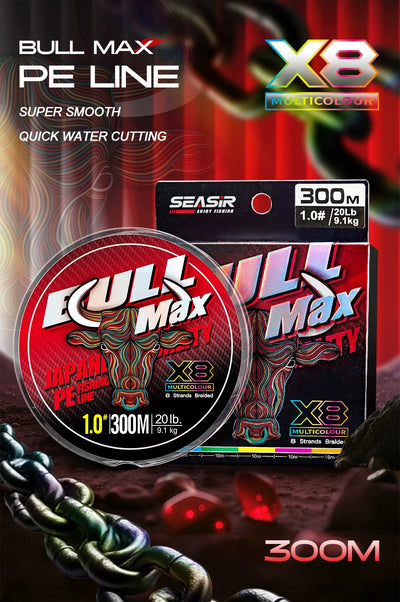Multicolour braided fishing line spool with matching line box packaging