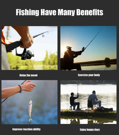Anglers using spinning rods and reels by the water during fishing day outdoors