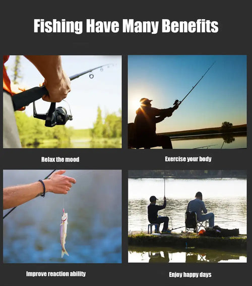 Anglers using spinning rods and reels by the water during fishing day outdoors