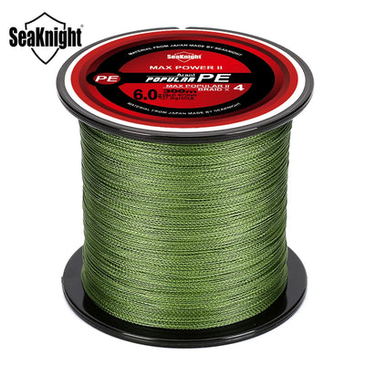 SeaKnight 4-Strand PE Braid – Japan Fibre | Surface Coated | 8–80lb | 300m 500m 1000m | 8 Colours