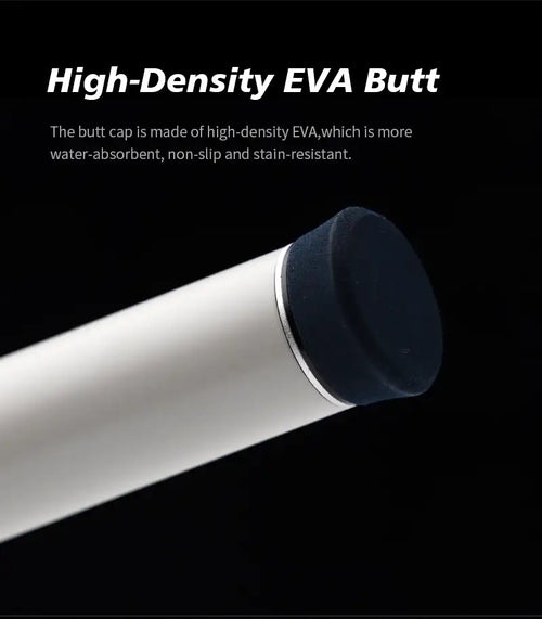 Fishing rod high-density EVA butt cap in dark rubberized finish