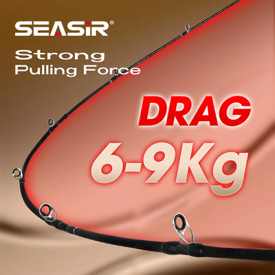 SEASIR Salminus XF Travel Lure Rod – 40T Carbon | FUJI O Guides | 4-Piece | 50cm Packed | Spinning & Casting | L to MH