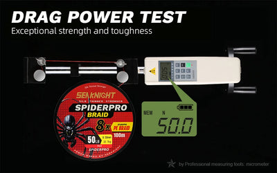 SeaKnight SPIDERPRO X8 8-Strand Braid – Si+ Two-Layer Coating | Ultra-Density | 15–100lb | 100m | 4 Colours