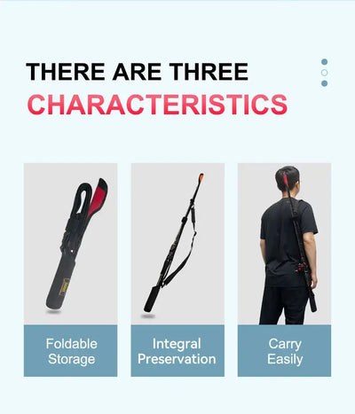 Rod protection bag set with folded storage, integral preservation, and easy carry