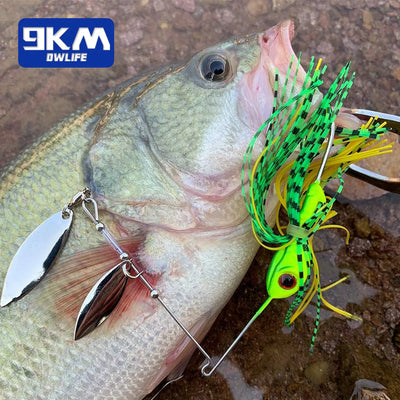 9KM DWLIFE Spinnerbait – Double Willow Blade | Ball Bearing | 10g & 14g | Bass Barramundi Golden Perch