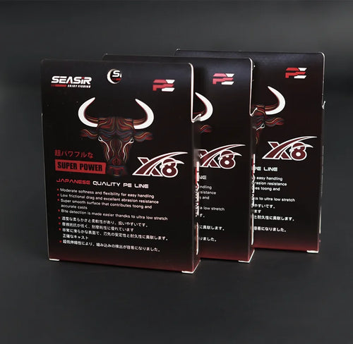 Three SEASIR packages for red 8-strand PE braided fishing line