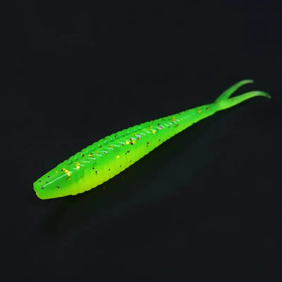 SEASIR 7cm Soft Bait Lure Set – Thread Body | Separate Vibrating Tail | Reflective Sequins | Double Groove Rig | 8 Colours