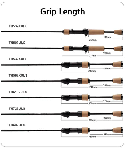 Purelure Titanium-T XUL BFS Lure Rod – TC4 Titanium Tip | Fuji Guides | 5'3" to 7'2" | Trout Bass