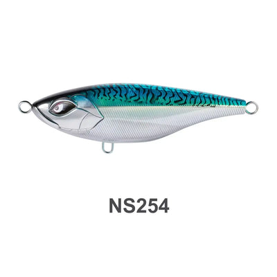 Hard fishing lure, turquoise-blue scale pattern with silver belly and lifelike eye