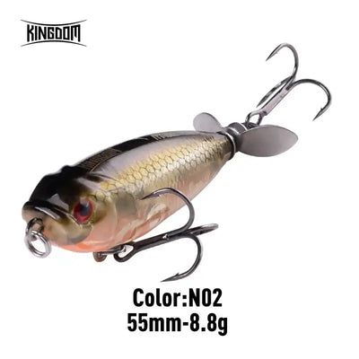 Topwater trolling pencil lure, silver and olive with red eye, 55mm, 8.8g