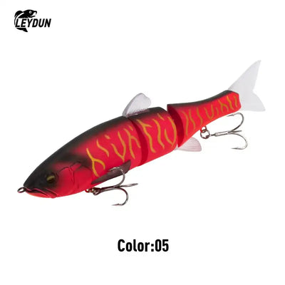 LEYDUN DOWZ SWIMMER 180SF 2oz Slow Floating Fishing Lures Triple Joint Body Glide Swimbaits Hard Baits Wobblers For Bass Pike -  - Cast N Go