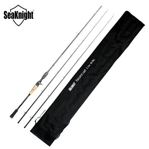 High-carbon fishing rod set with three rods and a black storage bag