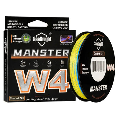 SeaKnight Brand W4 Series Ultra-Thinner 4 Strands Fishing Line 300M 500M Stronger Anti-UV Anti-Saltwater Si+coating Braided Line -  - Cast N Go