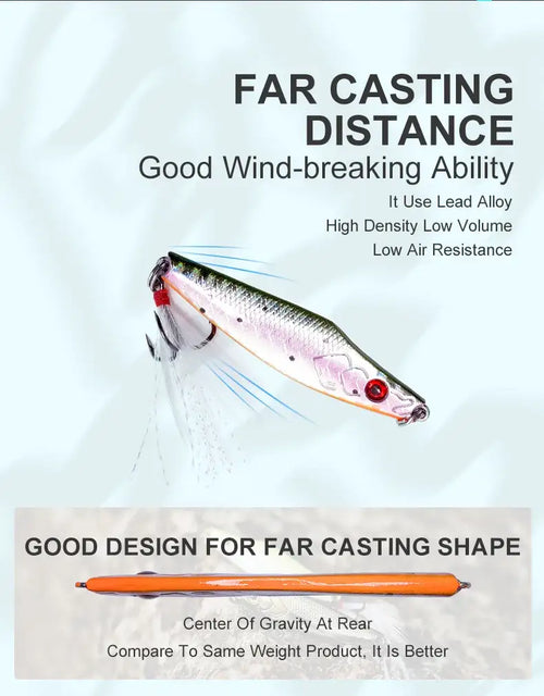 Metal fishing jig lure with pink-silver scale finish, red eye, and white feather tail