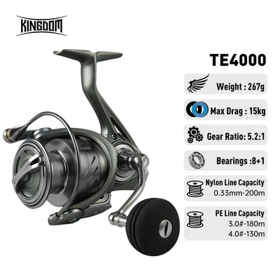 Kingdom TE Spinning Fishing Reel | 1000–5000