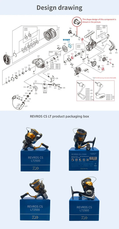 Daiwa Revros CS LT Spinning Reel (2024) – LT Platform | Size 1000 to 6000 | Freshwater Inshore