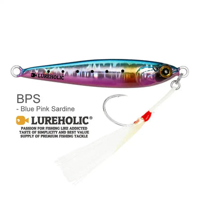 Lureholic 30g ~ 120g Tungsten Jig Slow Falling Hard Bait Fast Sinking Long Casting Metal Jig for Lure Fishig with Hooks -  - Cast N Go