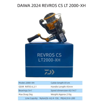 Daiwa Revros CS LT Spinning Reel (2024) – LT Platform | Size 1000 to 6000 | Freshwater Inshore