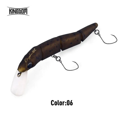 Minnow crankbait lure in dark brown, speckled finish with single hook