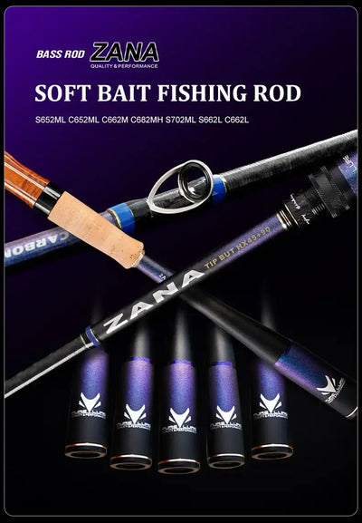 Purelure Zana Premium Lure Rod – Fuji Alconite & SiC | Spinning & Casting | L to H | 6'5" to 7'0"