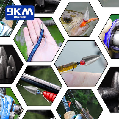 9KM DWLIFE Bullet Sinker 10pc – Lead | 5–20g | Texas Rig & Carolina Rig | Bass Bream