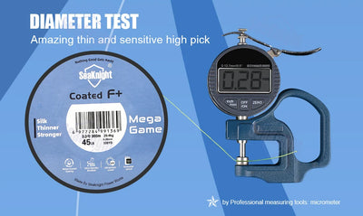 SeaKnight MegaGame M8 8-Strand Braid – Spectra Fibre | F+ Coating | 22–100lb | Low-Vis Green | 150m