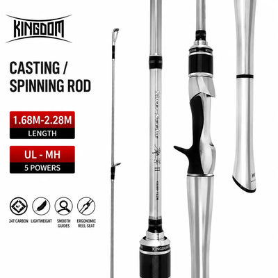 Kingdom Silver Needle II Fast-Action Fishing Rod | 2-Piece