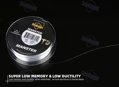 SeaKnight MANSTER T2 fluorocarbon fishing line spool, low-memory sinking line