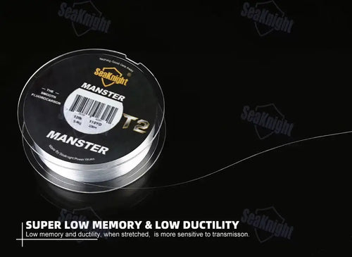 SeaKnight MANSTER T2 fluorocarbon fishing line spool, low-memory sinking line