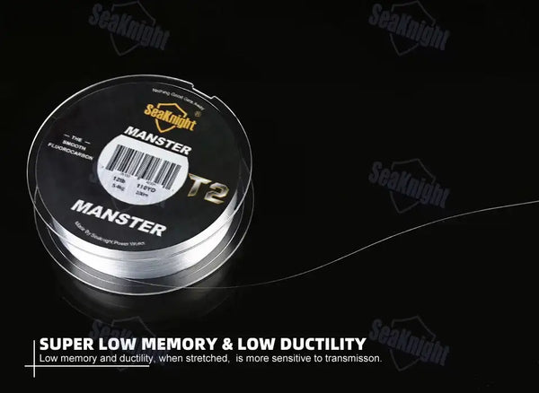 SeaKnight MANSTER T2 fluorocarbon fishing line spool, low-memory sinking line