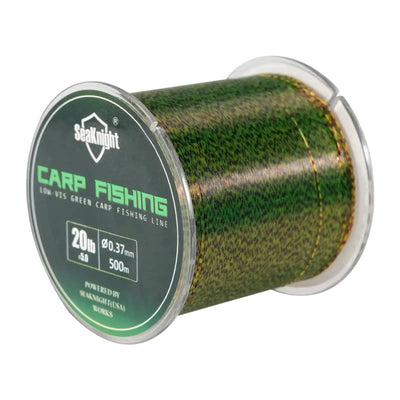 SeaKnight green speckled carp line spool, 20 lb, 0.37 mm, 500 m