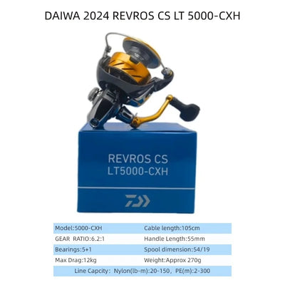 Daiwa Revros CS LT Spinning Reel (2024) – LT Platform | Size 1000 to 6000 | Freshwater Inshore