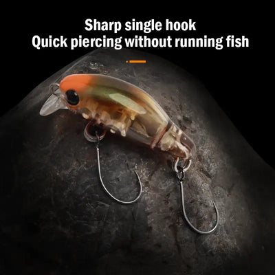 Leydun Puppet Surface Minnow Fishing Lures 30mm 1.5g Floating Shallow Diving Crankbait Fishing Artificial Swimbaits Tackles -  - Cast N Go