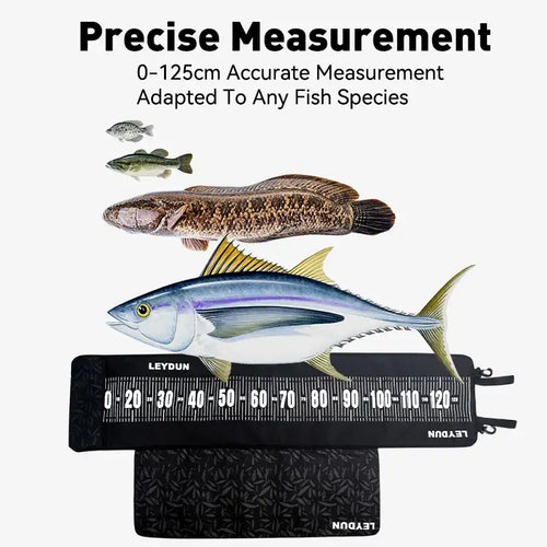 LEYDUN 125cm Fish Measure Mat Fishing Tools Comes with measuring ruler And Padded Kneeling Base Fishing Tackle Tool -  - Cast N Go