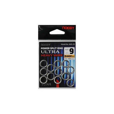 Ultra heavy wire power split rings, stainless steel, size 9 (boxed set)