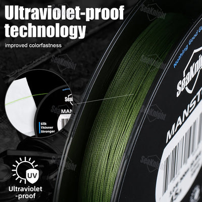 SeaKnight X9 9-Strand Braid – Wide Angle Braid | UV & Seawater-Proof | 17–80lb | 150–500m | Low-Vis