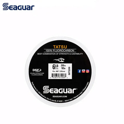 Seaguar Tatsu DSF fluorocarbon fishing line spool, 6 lb 200 yd