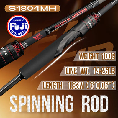 SEASIR Salminus XF Travel Lure Rod – 40T Carbon | FUJI O Guides | 4-Piece | 50cm Packed | Spinning & Casting | L to MH