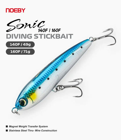 Noeby Diving Stickbait Fishing Lure 140mm 49g 160mm 71g Floating Wobbler Artificial Hard Baits for GT Tuna Kingfish Fishing Lure -  - Cast N Go