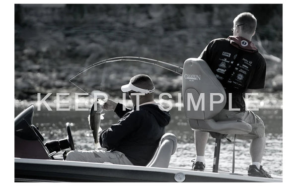 Fishing tackle with multiple jig head hooks on the line