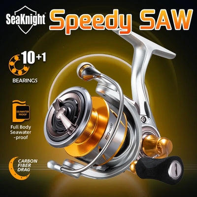 SeaKnight Speedy SAW Saltwater Spinning Reel – Full-Body Seawater-Proof | 10+1BB | 9–11kg Drag | 3000–6000