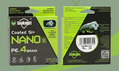 SeaKnight NANO II PE 4 braid coated line boxes with hi-vis green spool