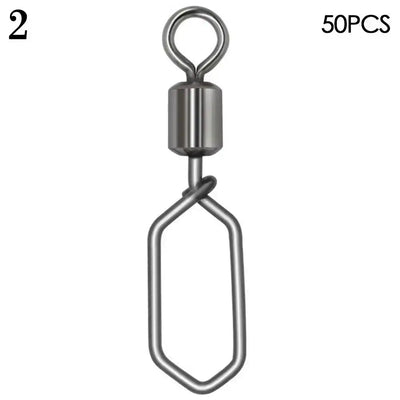 Rolling snap swivel connector (size 2), steel alloy, hanging ring