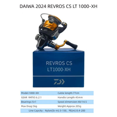 Daiwa Revros CS LT Spinning Reel (2024) – LT Platform | Size 1000 to 6000 | Freshwater Inshore