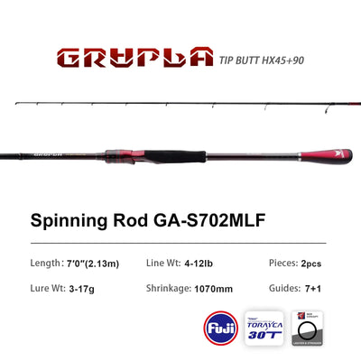 Purelure Grupla Lure Rod – Fuji Guides | Spinning & Casting | L to XH | 6'6" to 8'3"